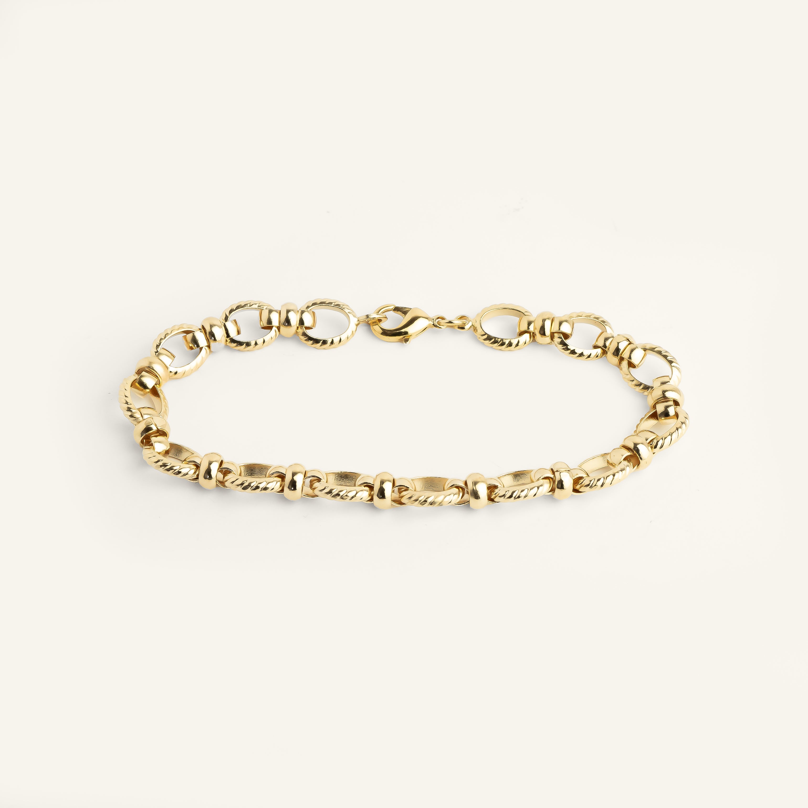 Bracelet maille femme plaqué or 